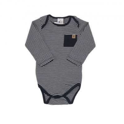 BODY ML LISTR BR/MAR TEDDY BOOM TAM 3/6M