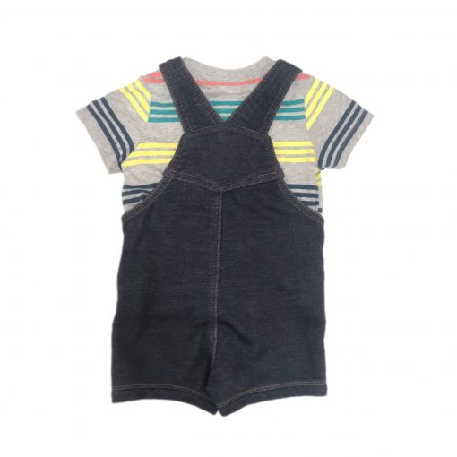 CONJ. JARDINEIRA/CAMISETA JEANS CARTERS TAM 9 M - Image 2