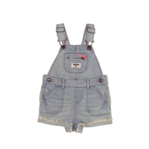 JARDINEIRA FITA RS JEANS CLARO OSHKOSH TAM 12 M