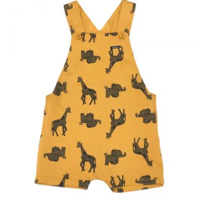 JARDINEIRA ANIMAIS MOSTARDA MILON TAM 3/6 M