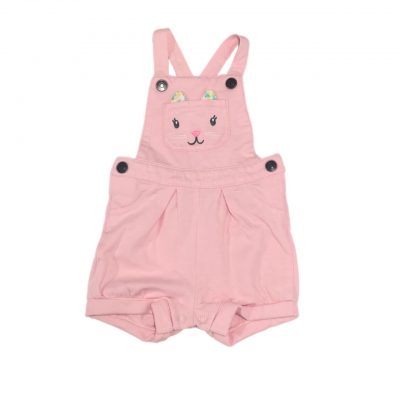 JARDINEIRA GATINHA ROSA CARTERS TAM 9M