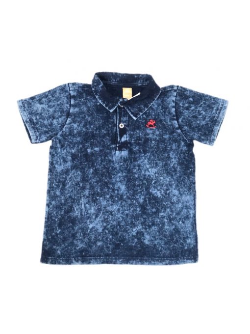 POLO ESTONADA AZUL MARINHO UP BABY TAM 2