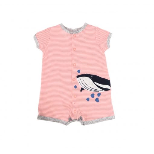 ROMPER BALEIA LISTRADO BABY CLUB TAM 0/3 M