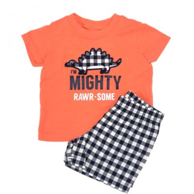 CONJ. SHORT/CAMISETA LJ XADREZ CARTERS TAM 6 M