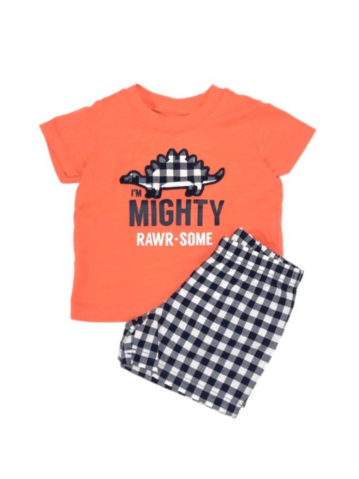 CONJ. SHORT/CAMISETA LJ XADREZ CARTERS TAM 6 M