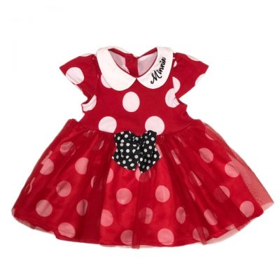 FATASIA MINNIE MALHA VERMELHO DISNEY TAM 12/18