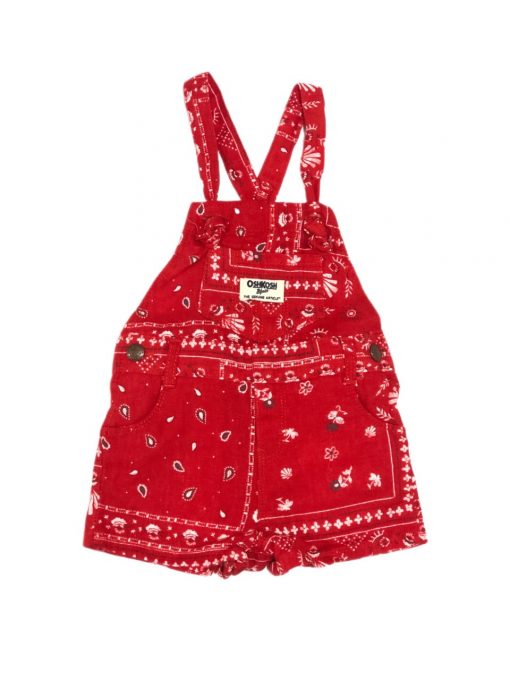 JARDINEIRA FLORAL VERMELHO OSHKOSH TAM 9M