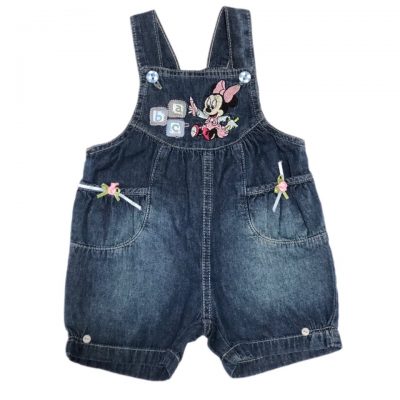JARDINEIRA MINNIE JEANS DISNEY TAM 3/6M