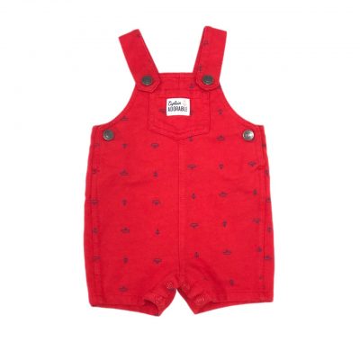 JARDINEIRA BARCOS VERMELHO CARTERS TAM 6 M