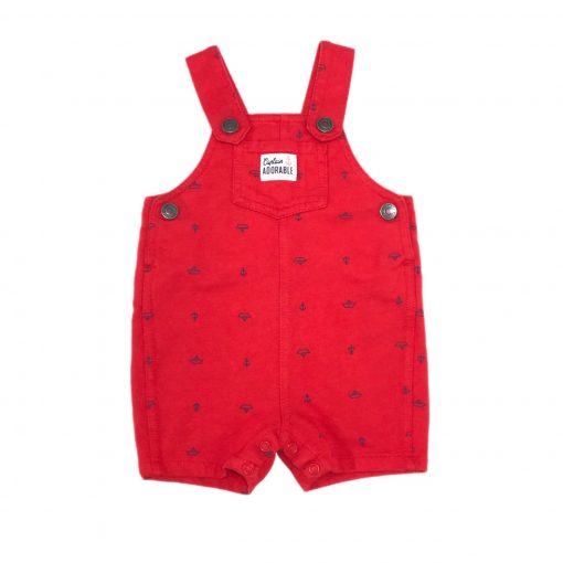 JARDINEIRA BARCOS VERMELHO CARTERS TAM 6 M