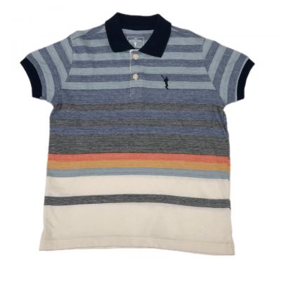 POLO BR/AZ/LJ LISTRADO SEM MARCA TAM 6