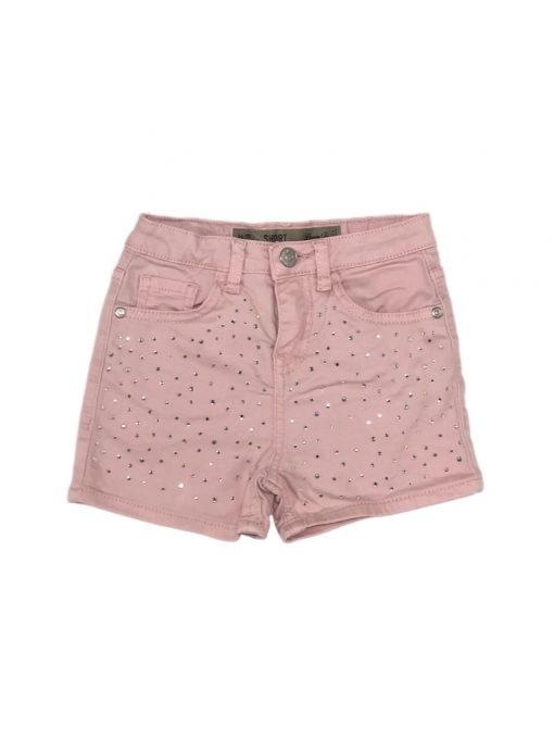 SHORT BRILHOS ROSA DENIM TAM 5/6