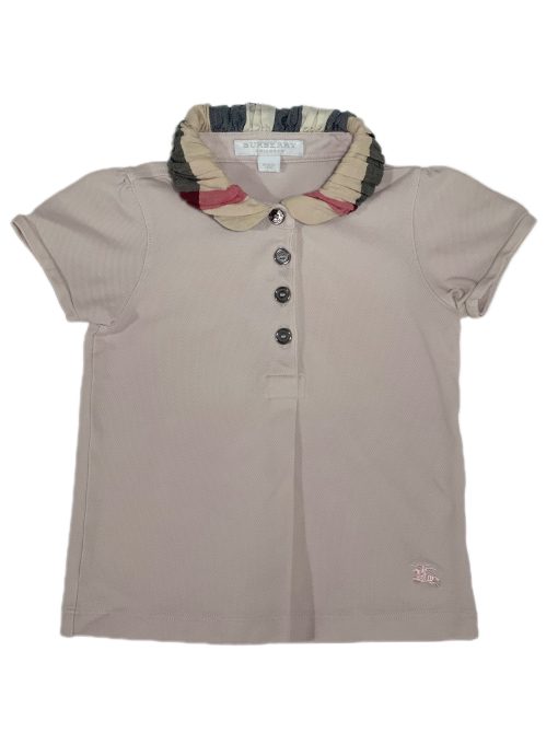 POLO GOLA XADREZ ROSA BURBERRY TAM 24 M